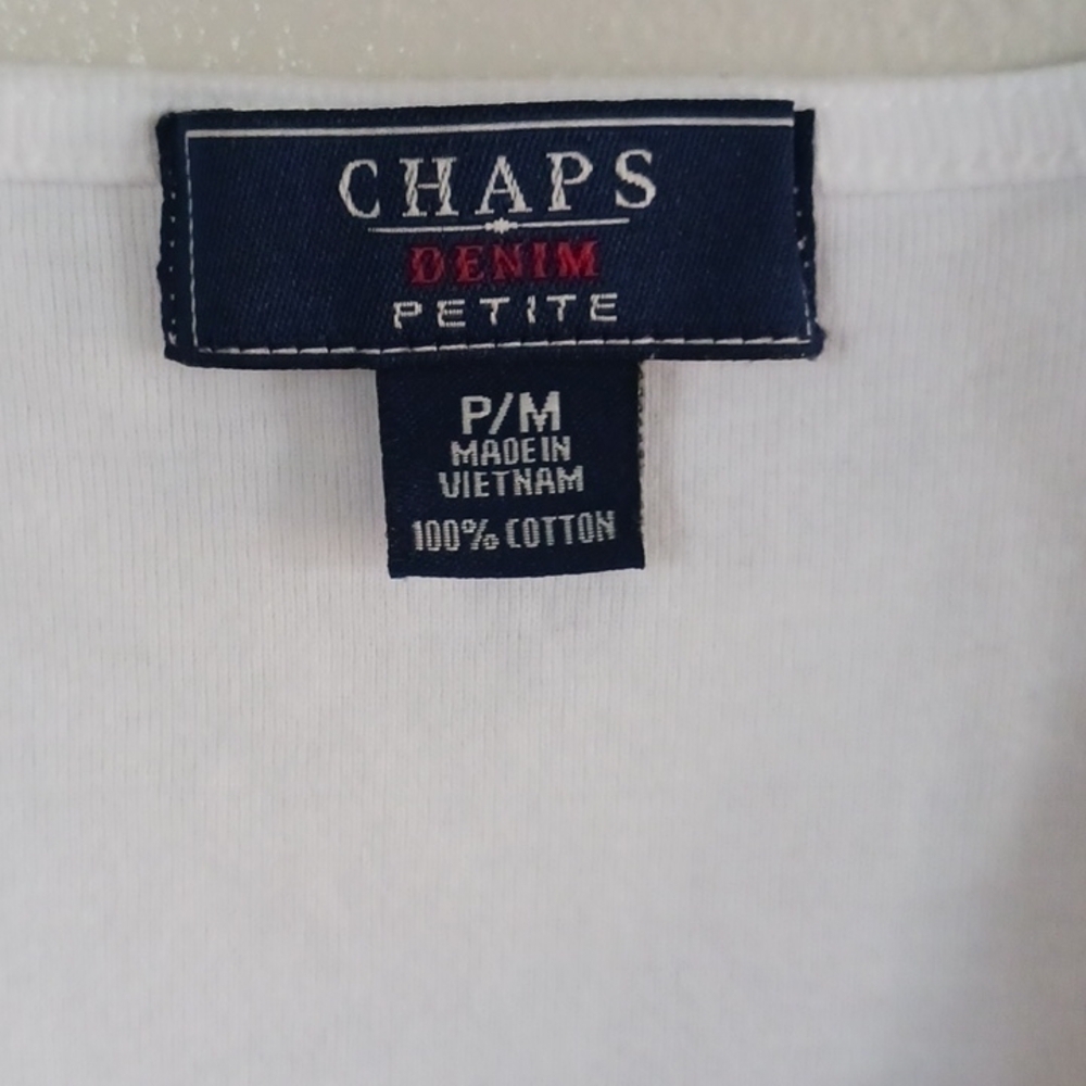 Chaps V Neck Ruffle Tank - Picture 2 of 4